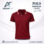 premium button polo t shirt (blue color)