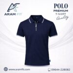 premium button polo t shirt (blue color)