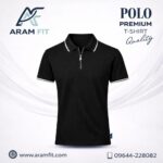 premium button polo t shirt (blue color)