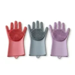 magic silicone dish washing gloves